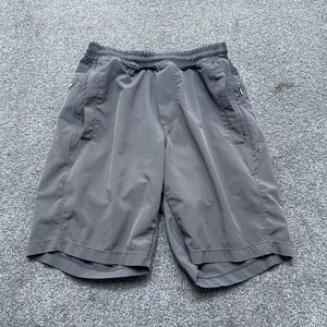 Birddogs Shorts Mens Small Gray Long Inseam Athletic Built-In Liner Drawcords